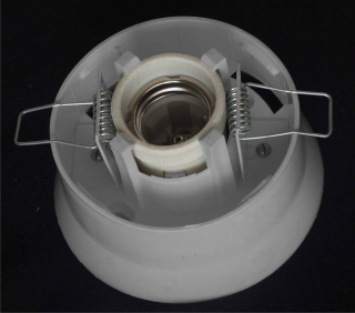 Armatura svítidla přímá šedá s pružinou 