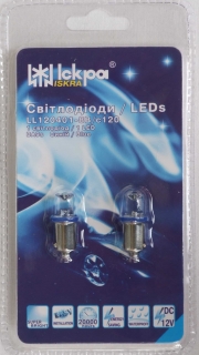 BA9s modrá konkávní LED - 2 ks