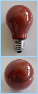 Žárovka barevná červená 240V 15W TESLAMP